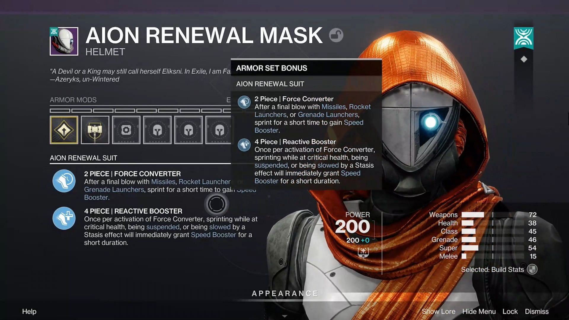 Aion Renewal armor in Destiny 2 (Image via Bungie)